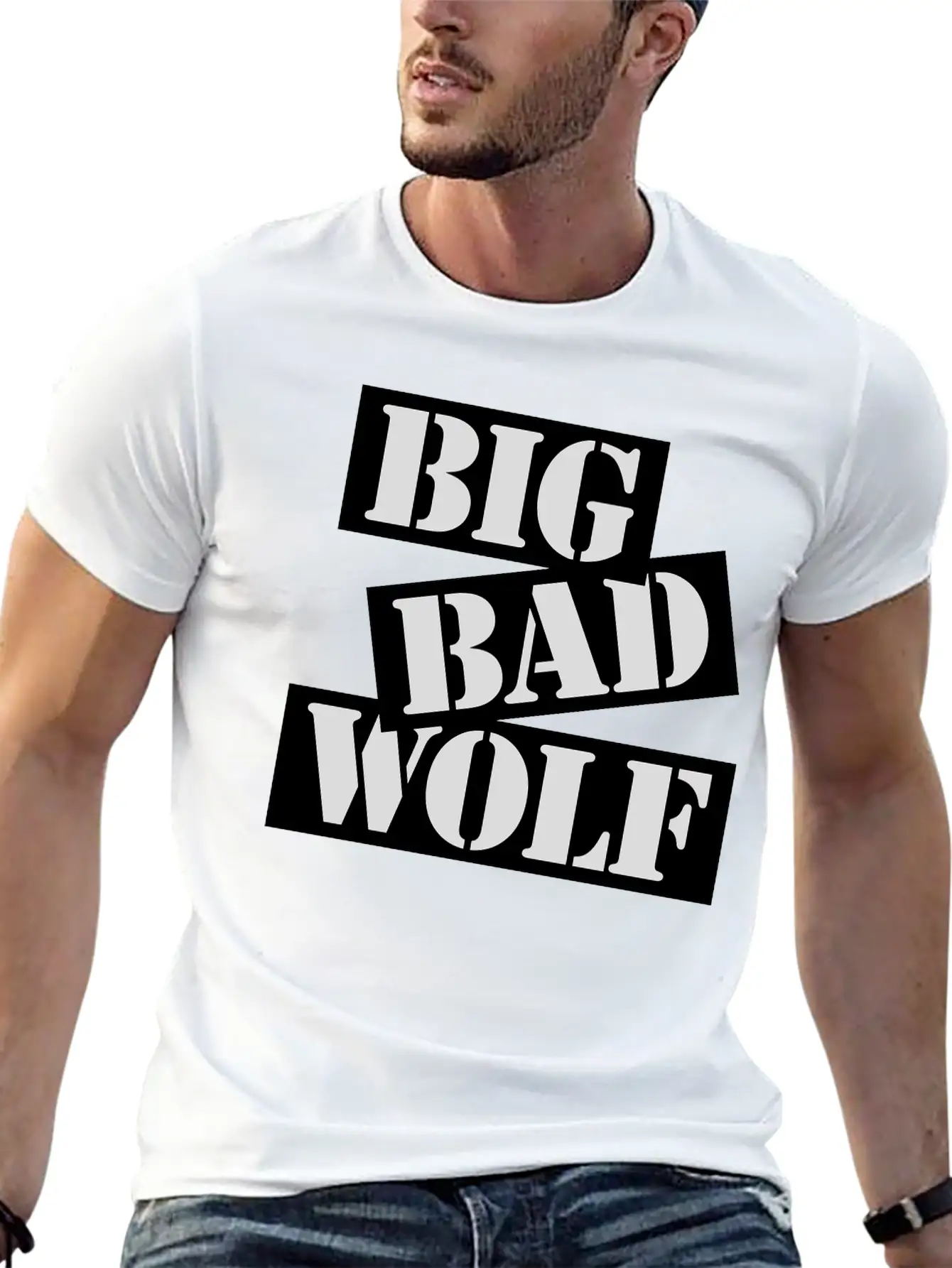 Big Bad Wolf Quote Unisex Short Sleeve Soft Cotton T-Shirt – Casual Everyday Wear