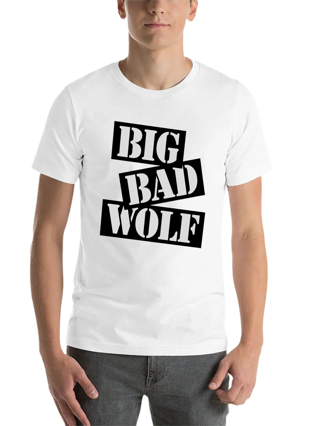Big Bad Wolf Quote Unisex Short Sleeve Soft Cotton T-Shirt – Casual Everyday Wear