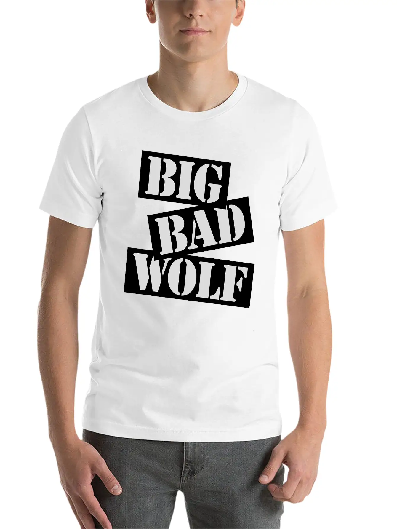 Big Bad Wolf Quote Unisex Short Sleeve Soft Cotton T-Shirt – Casual Everyday Wear