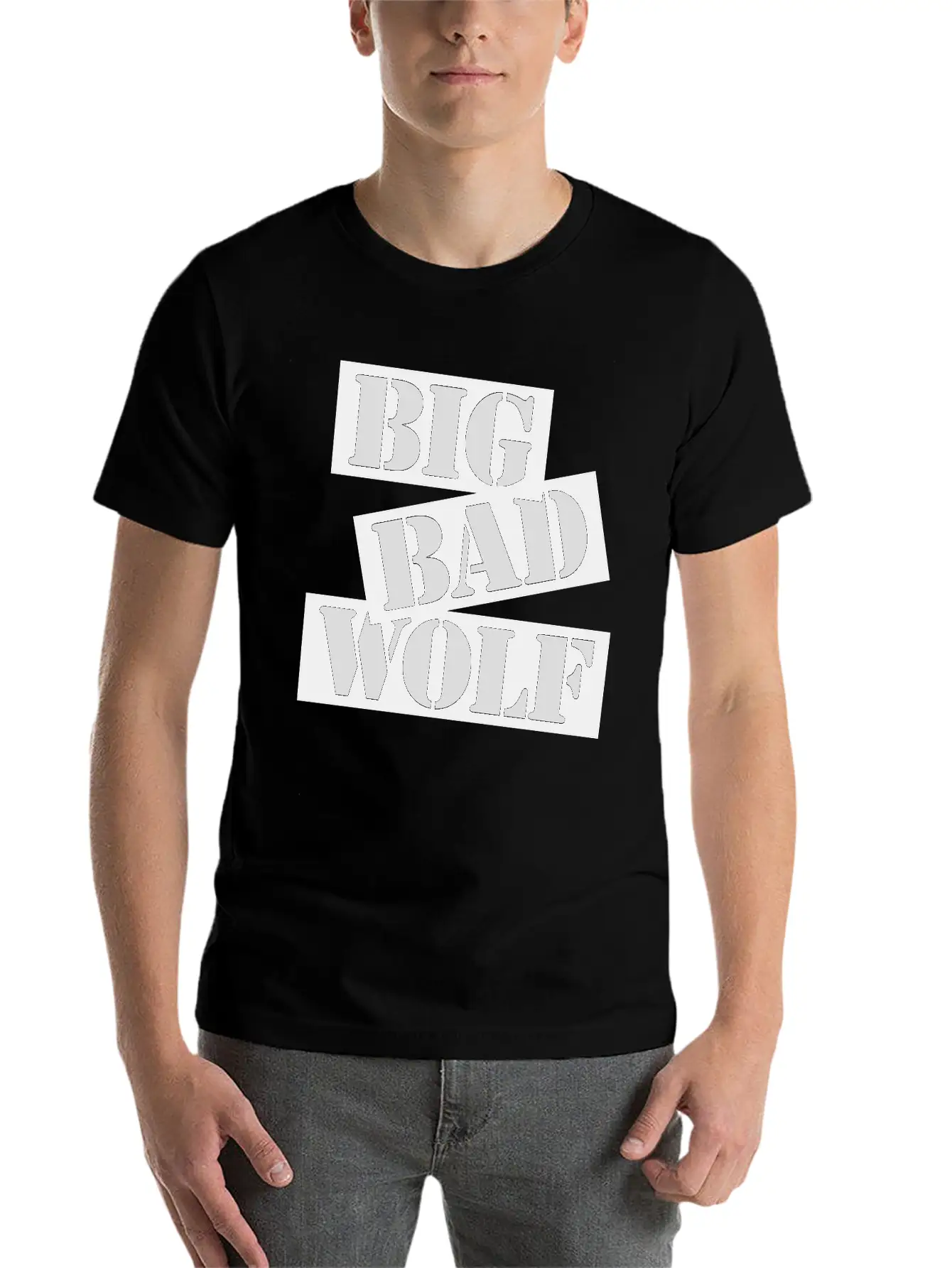 Big Bad Wolf Quote Unisex Short Sleeve Soft Cotton T-Shirt – Casual Everyday Wear