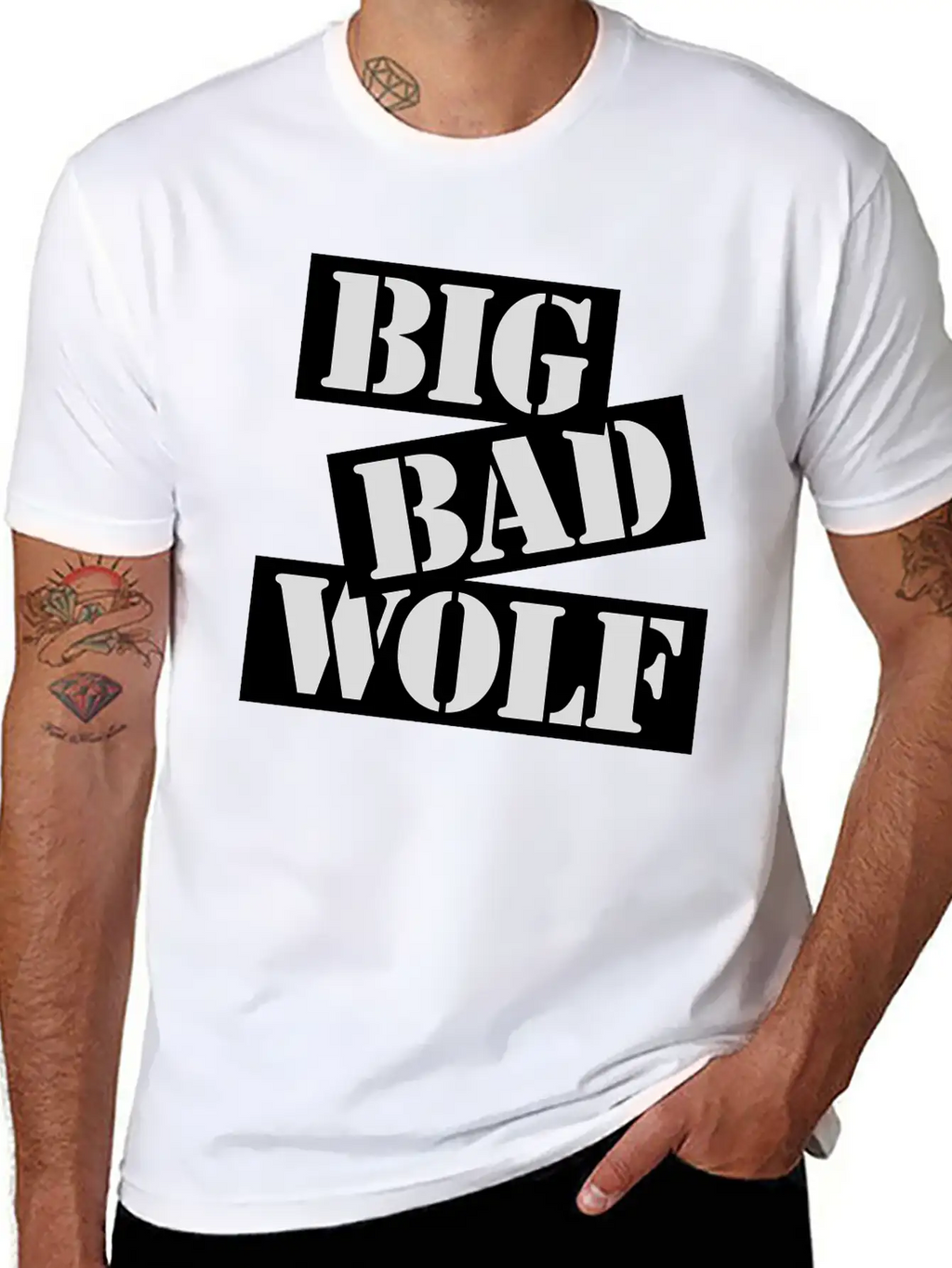 Big Bad Wolf Quote Unisex Short Sleeve Soft Cotton T-Shirt – Casual Everyday Wear