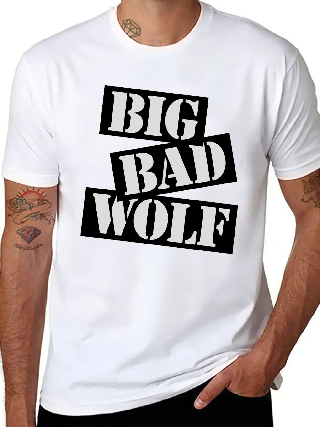 Big Bad Wolf Quote Unisex Short Sleeve Soft Cotton T-Shirt – Casual Everyday Wear