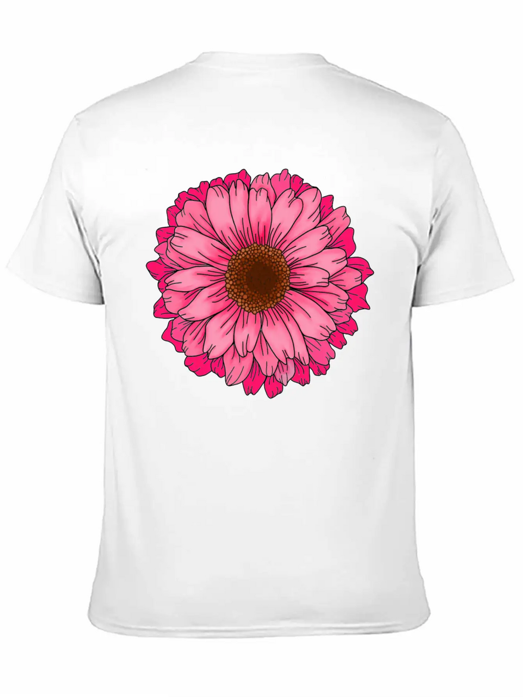 Big Pink Flower Unisex Casual T-Shirt – Clean Design For Daily Comfort