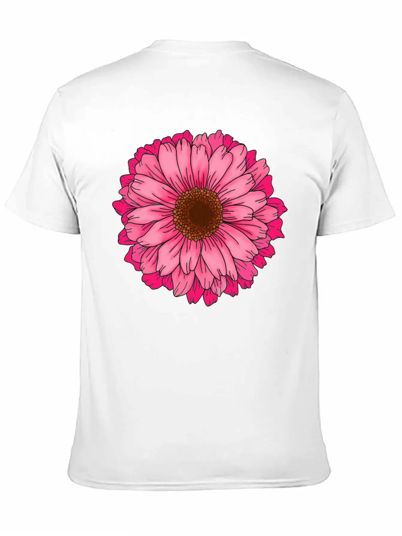 Big Pink Flower Unisex Casual T-Shirt – Clean Design For Daily Comfort