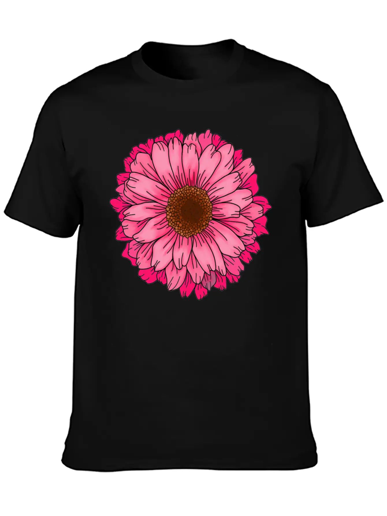 Big Pink Flower Unisex Casual T-Shirt – Clean Design For Daily Comfort