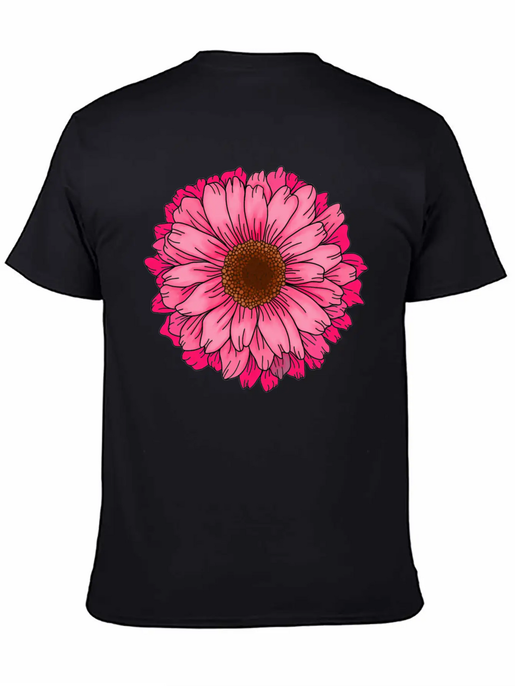 Big Pink Flower Unisex Casual T-Shirt – Clean Design For Daily Comfort
