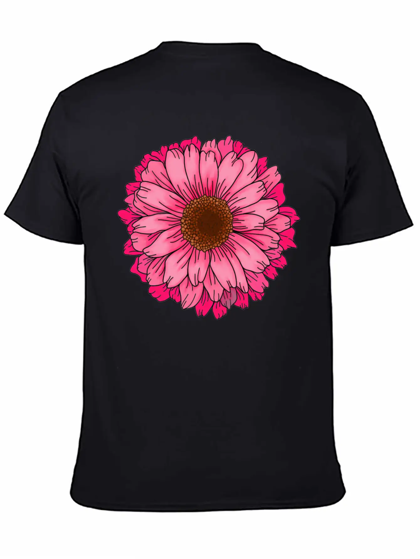 Big Pink Flower Unisex Casual T-Shirt – Clean Design For Daily Comfort