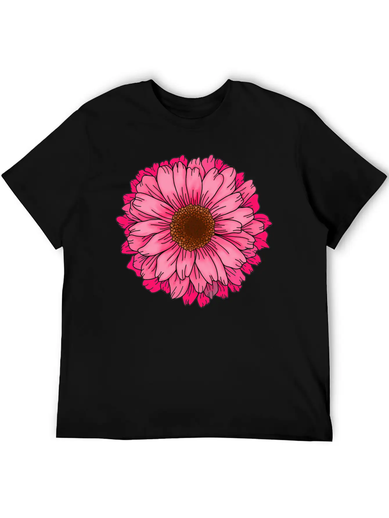 Big Pink Flower Unisex Casual T-Shirt – Clean Design For Daily Comfort