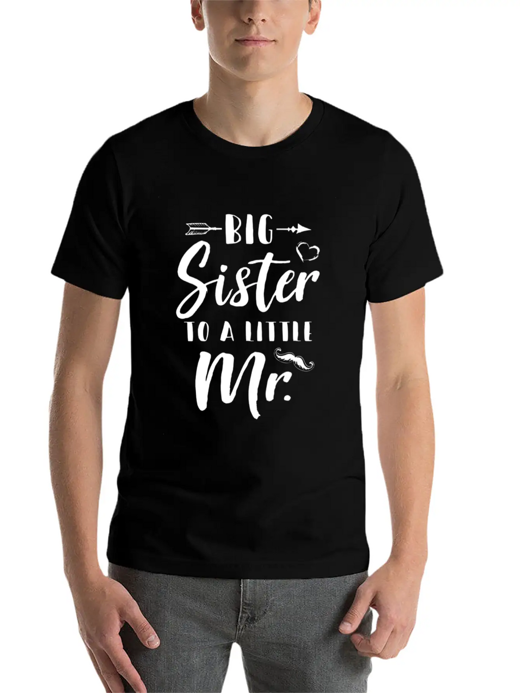 Big Sister To A Little Mister Baby Kid Shower Essential Cotton Tee For Daily Outfits – Unisex Style