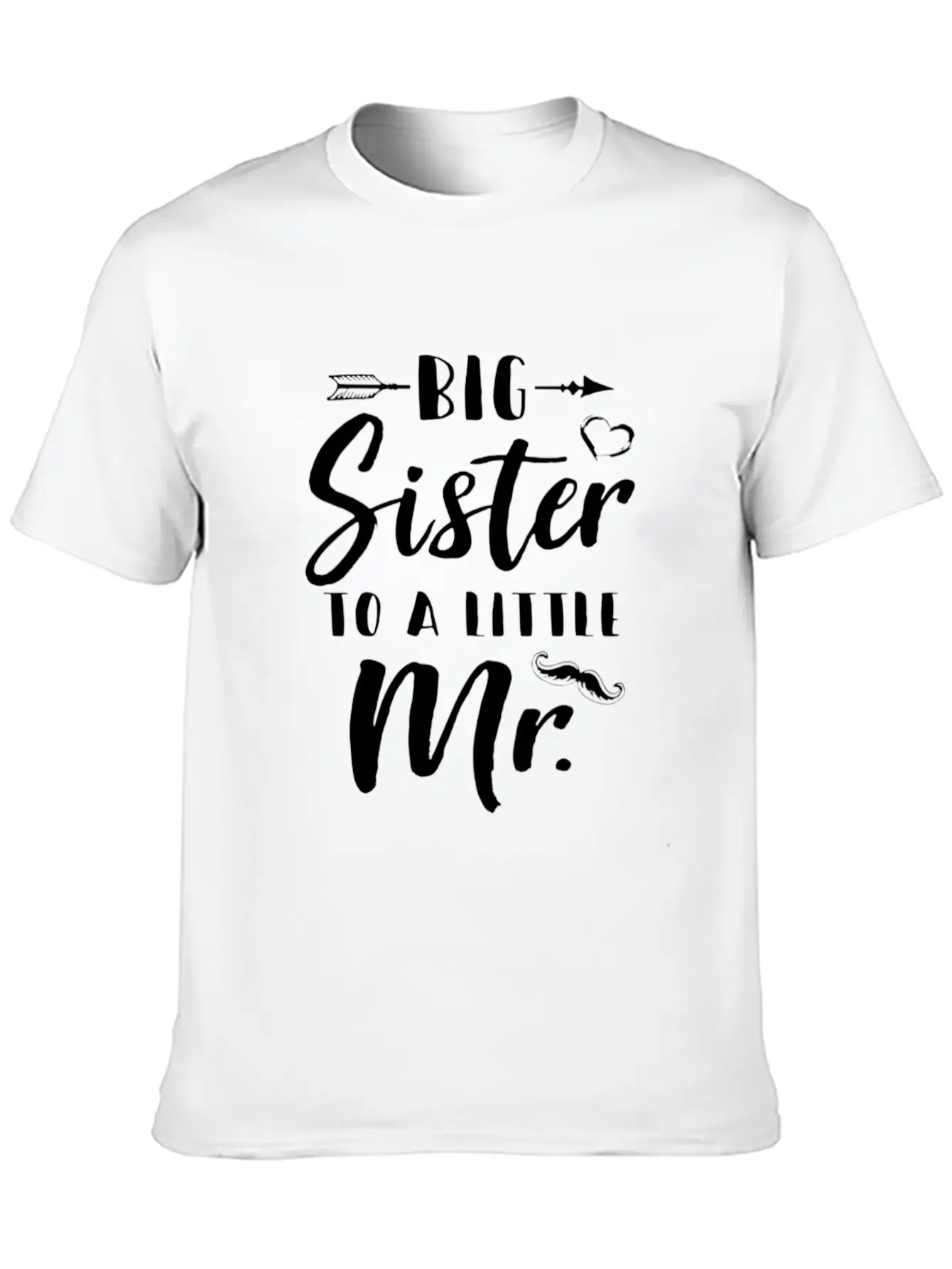 Big Sister To A Little Mister Baby Kid Shower Essential Cotton Tee For Daily Outfits – Unisex Style
