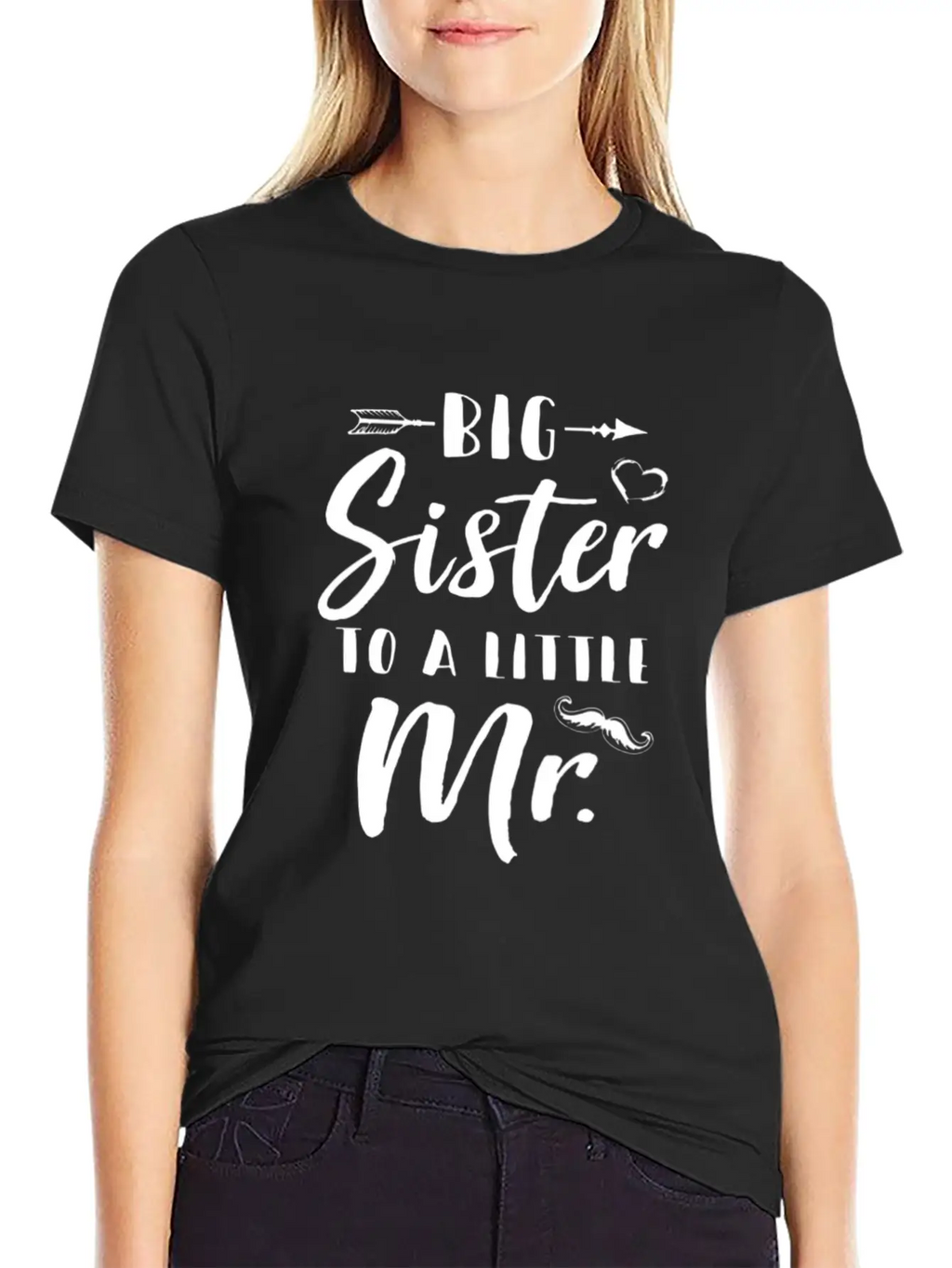 Big Sister To A Little Mister Baby Kid Shower Essential Cotton Tee For Daily Outfits – Unisex Style