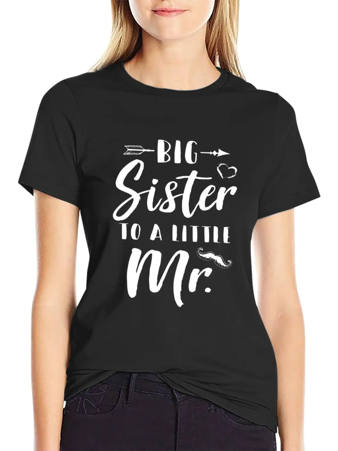 Big Sister To A Little Mister Baby Kid Shower Essential Cotton Tee For Daily Outfits – Unisex Style