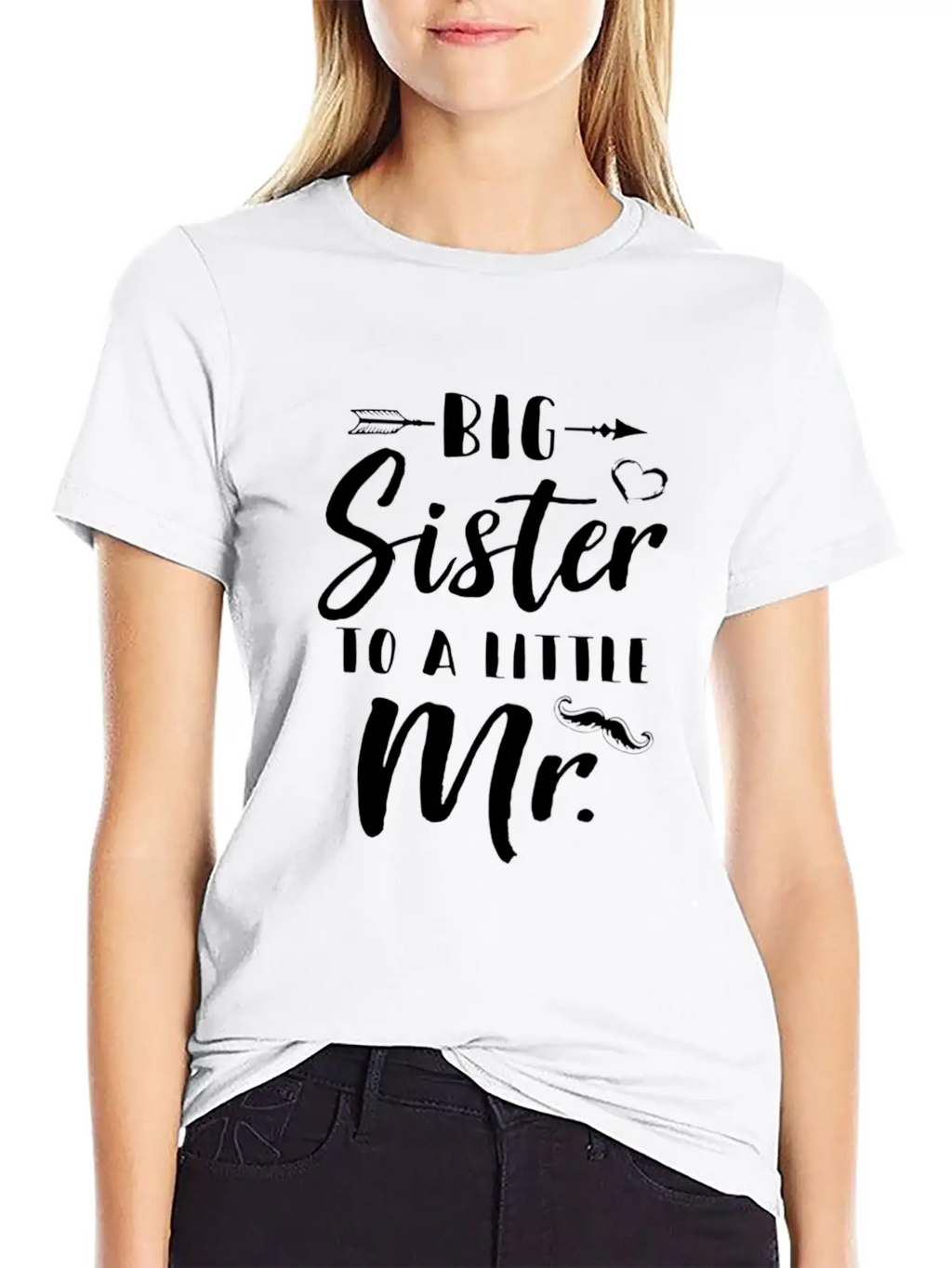 Big Sister To A Little Mister Baby Kid Shower Essential Cotton Tee For Daily Outfits – Unisex Style