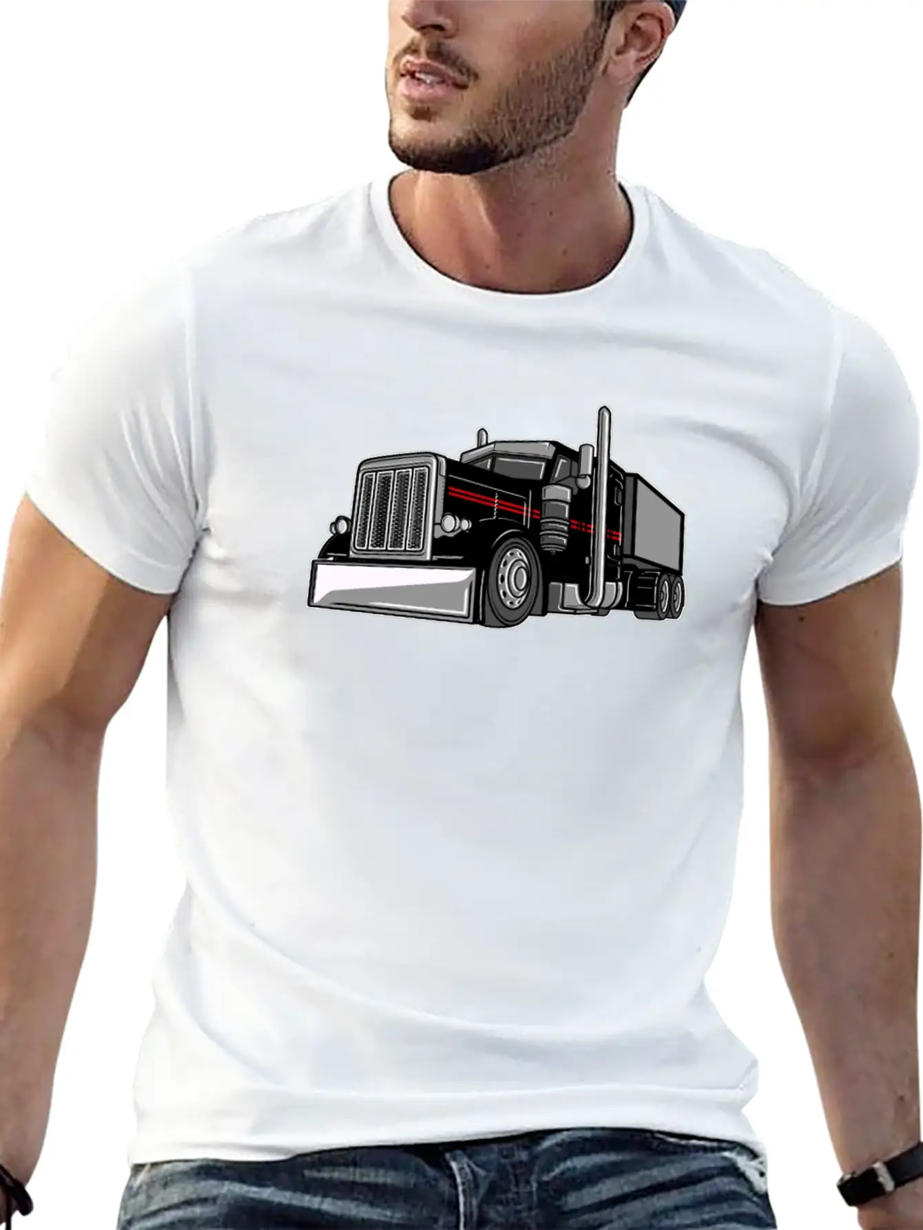 Big Truck Driver Trucking Trucker Stylish Everyday T-Shirt – Unisex Basic Cotton Tee