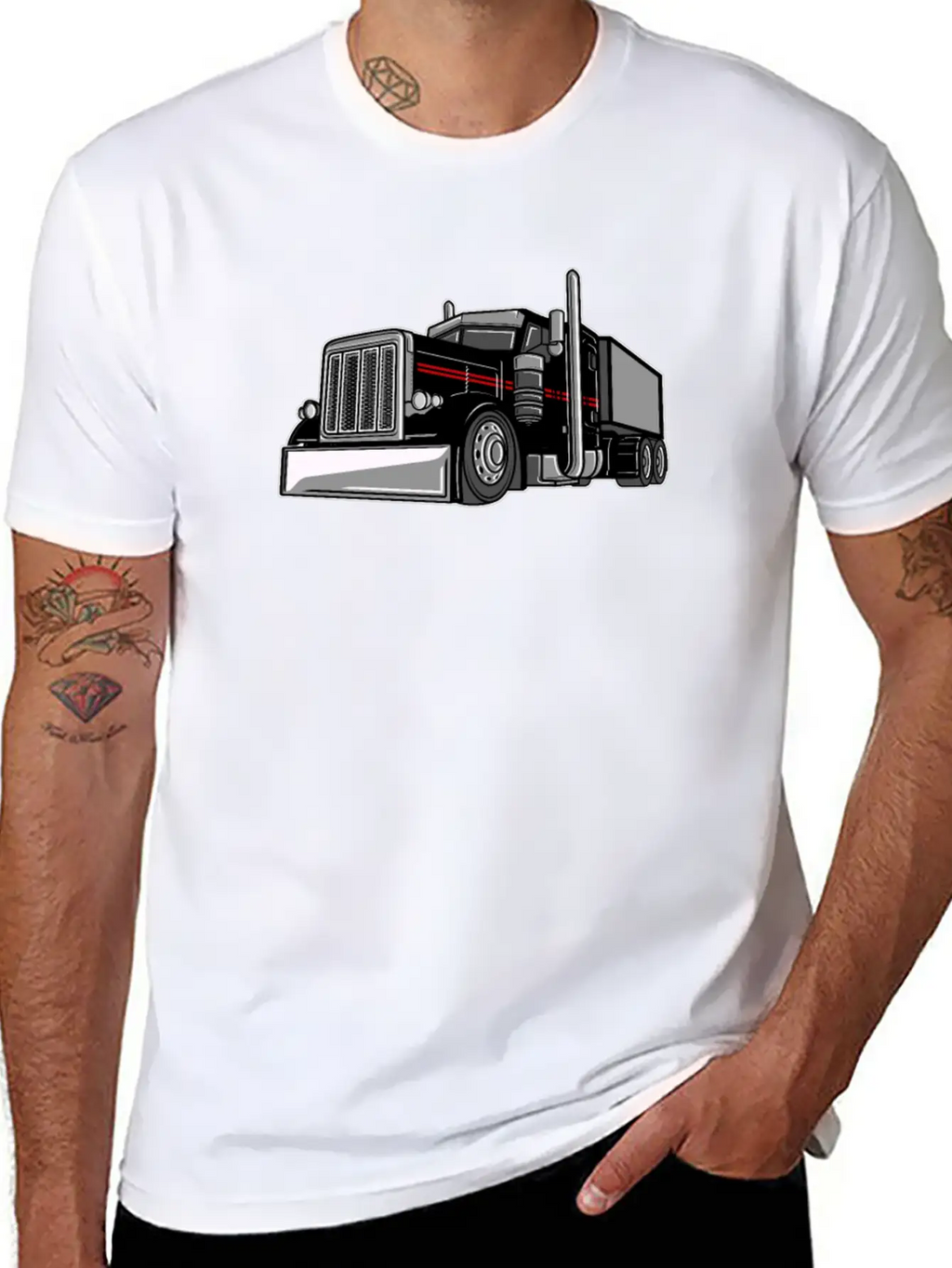 Big Truck Driver Trucking Trucker Stylish Everyday T-Shirt – Unisex Basic Cotton Tee