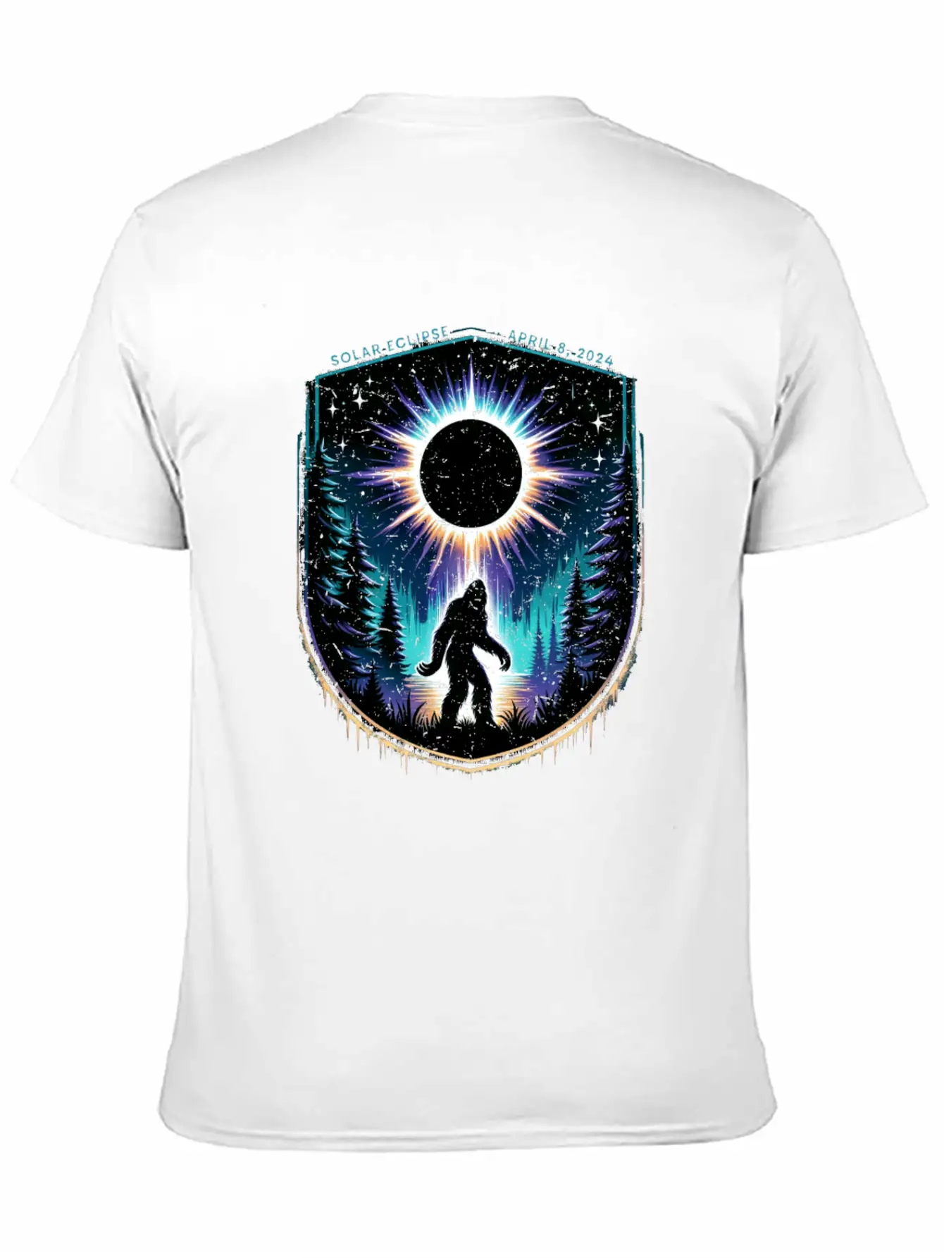 Bigfoot Total Solar Eclipse 2024 Unisex Casual T-Shirt – Clean Design For Daily Comfort