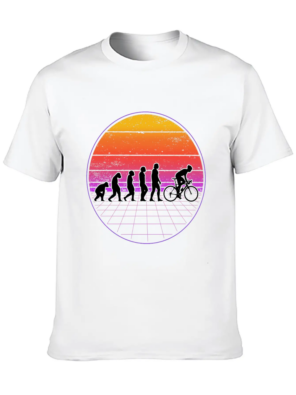 Bike Evolution Vaporwave Bmx Cyclist 80's Essential Cotton Tee For Daily Outfits – Unisex Style