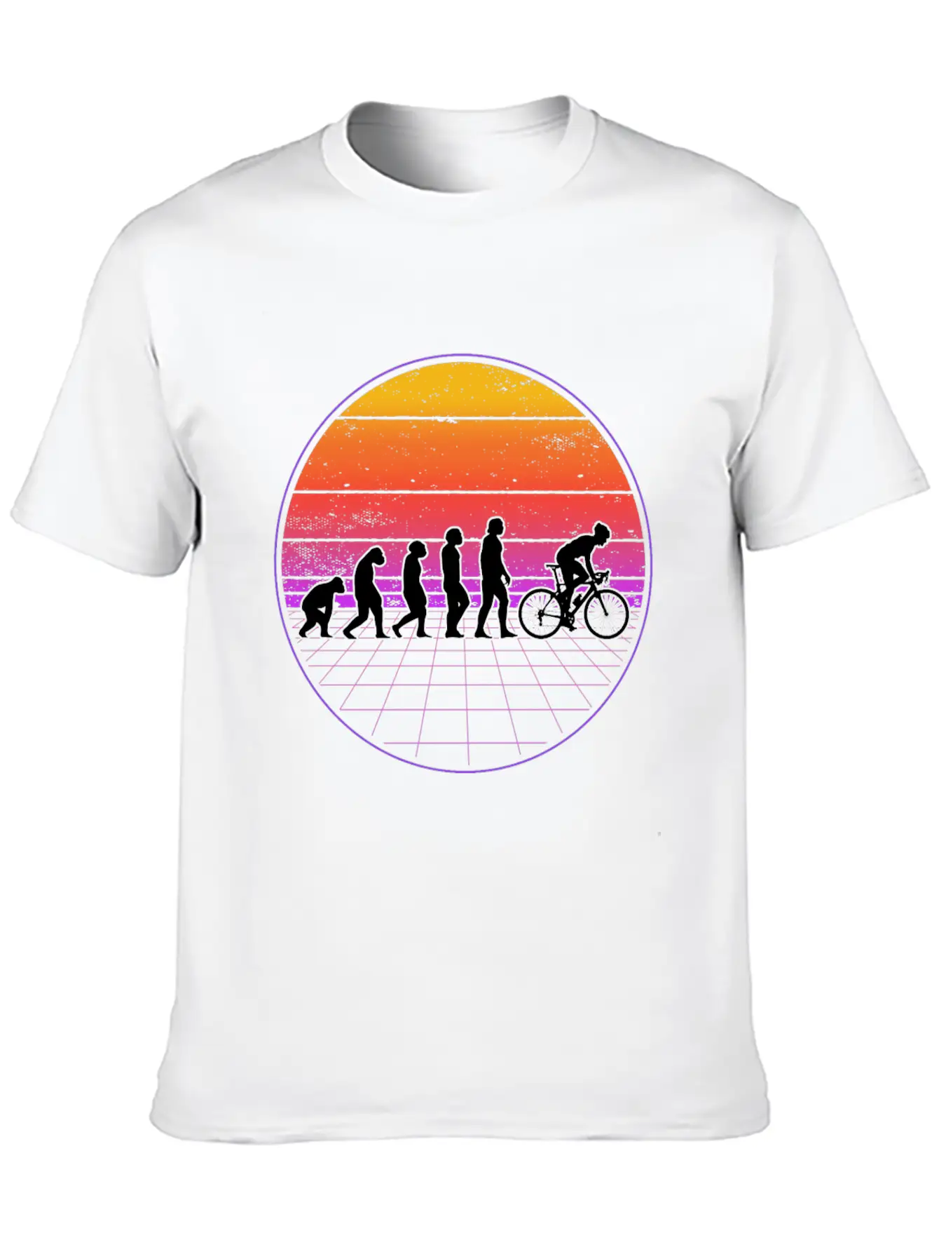 Bike Evolution Vaporwave Bmx Cyclist 80's Essential Cotton Tee For Daily Outfits – Unisex Style