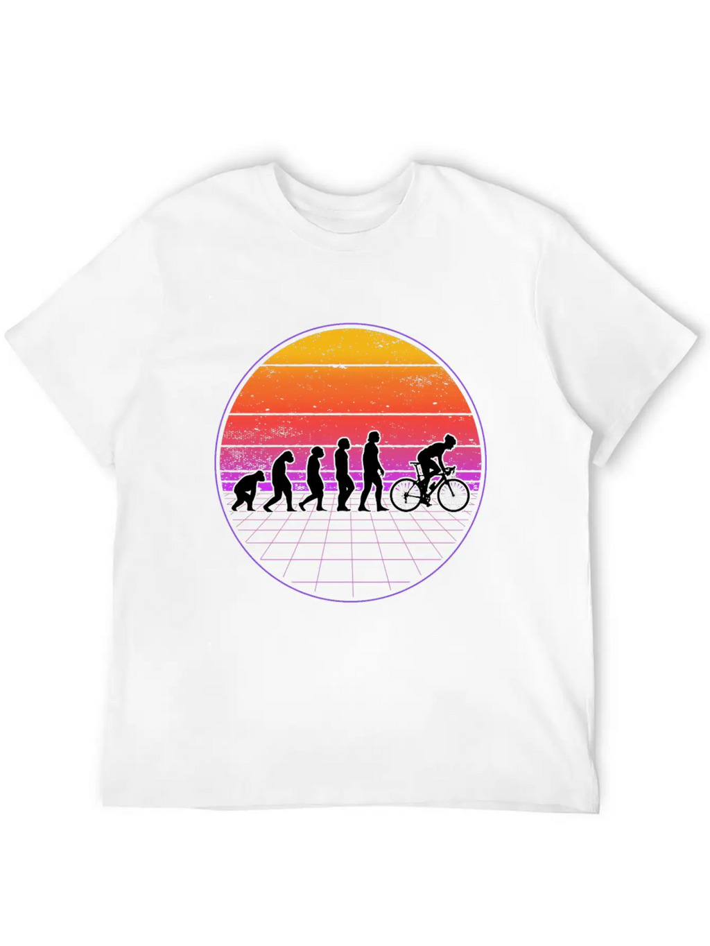 Bike Evolution Vaporwave Bmx Cyclist 80's Essential Cotton Tee For Daily Outfits – Unisex Style