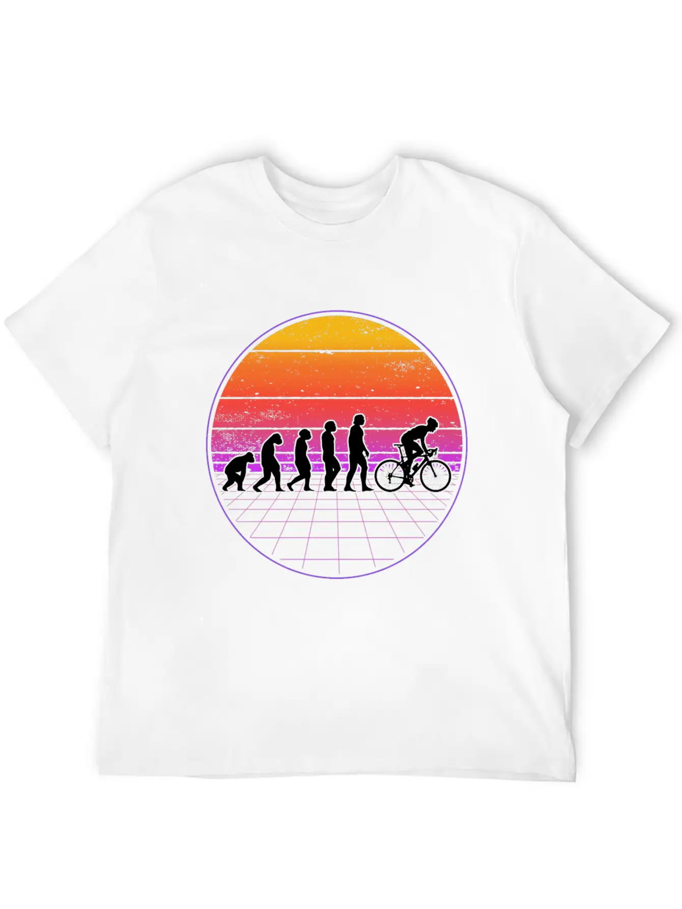 Bike Evolution Vaporwave Bmx Cyclist 80's Essential Cotton Tee For Daily Outfits – Unisex Style
