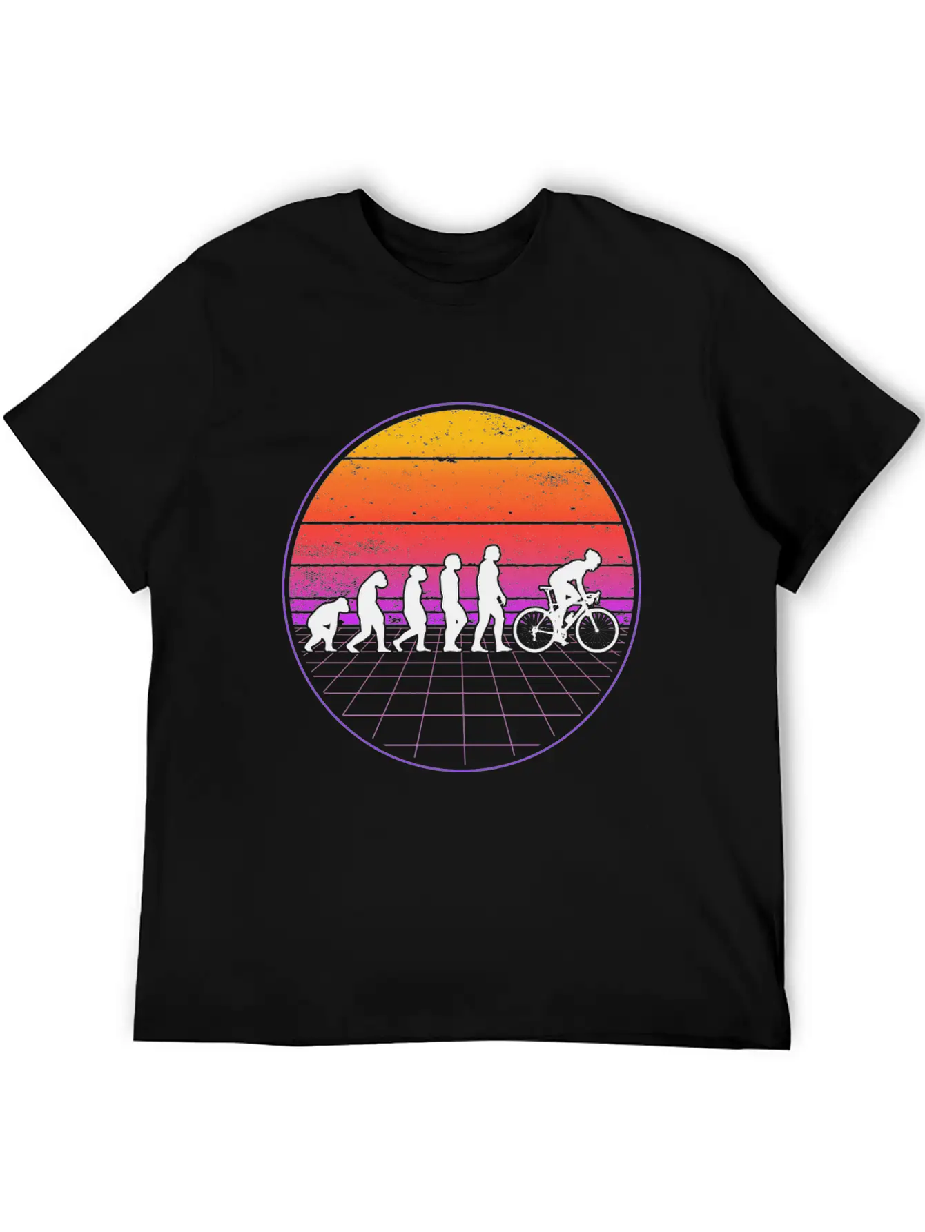 Bike Evolution Vaporwave Bmx Cyclist 80's Essential Cotton Tee For Daily Outfits – Unisex Style