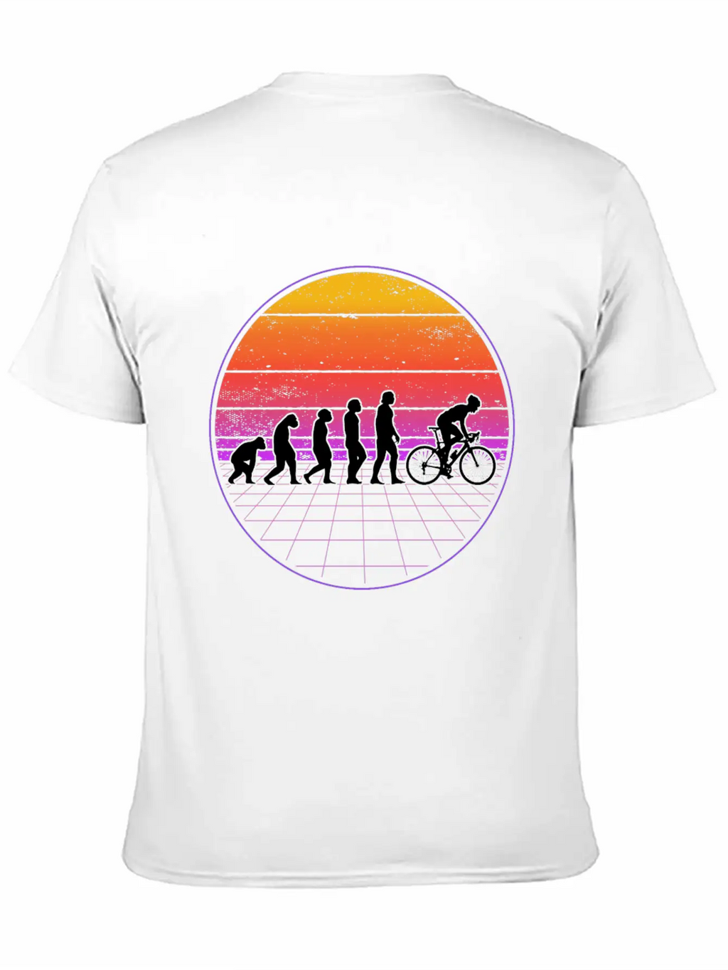 Bike Evolution Vaporwave Bmx Cyclist 80's Essential Cotton Tee For Daily Outfits – Unisex Style