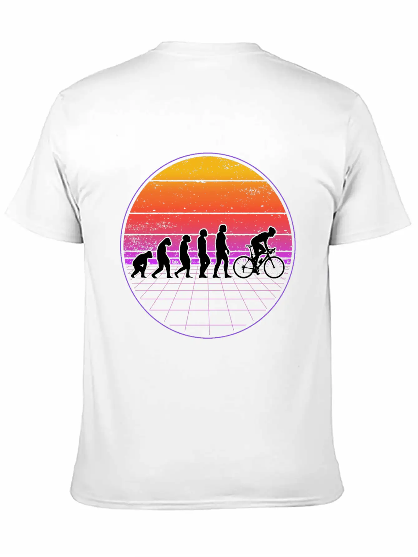 Bike Evolution Vaporwave Bmx Cyclist 80's Essential Cotton Tee For Daily Outfits – Unisex Style