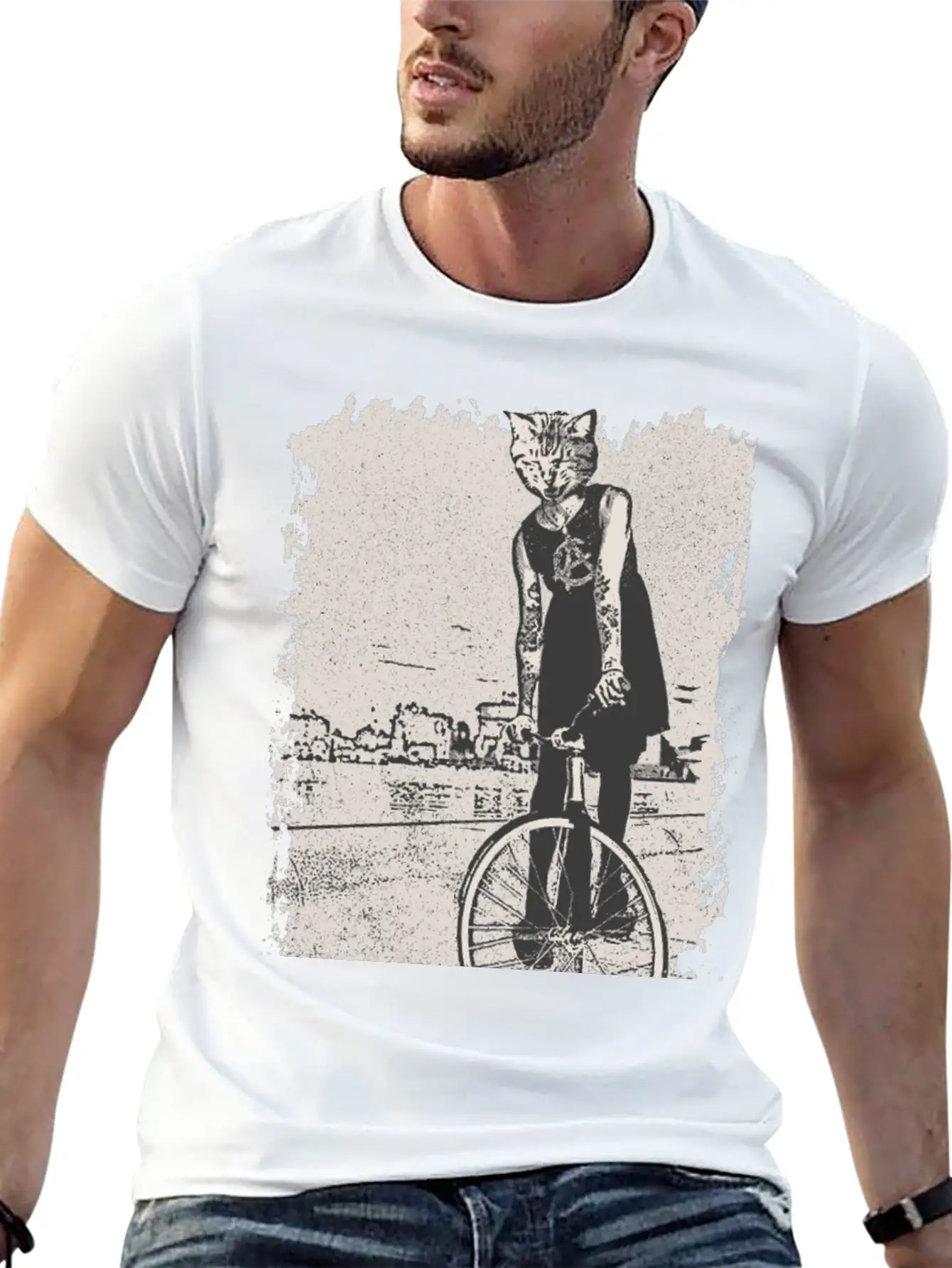 Bike Punk Unisex Short Sleeve Soft Cotton T-Shirt – Casual Everyday Wear