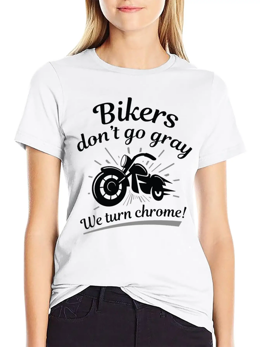Bikers Don’t Go Gray Unisex Short Sleeve Soft Cotton T-Shirt – Casual Everyday Wear