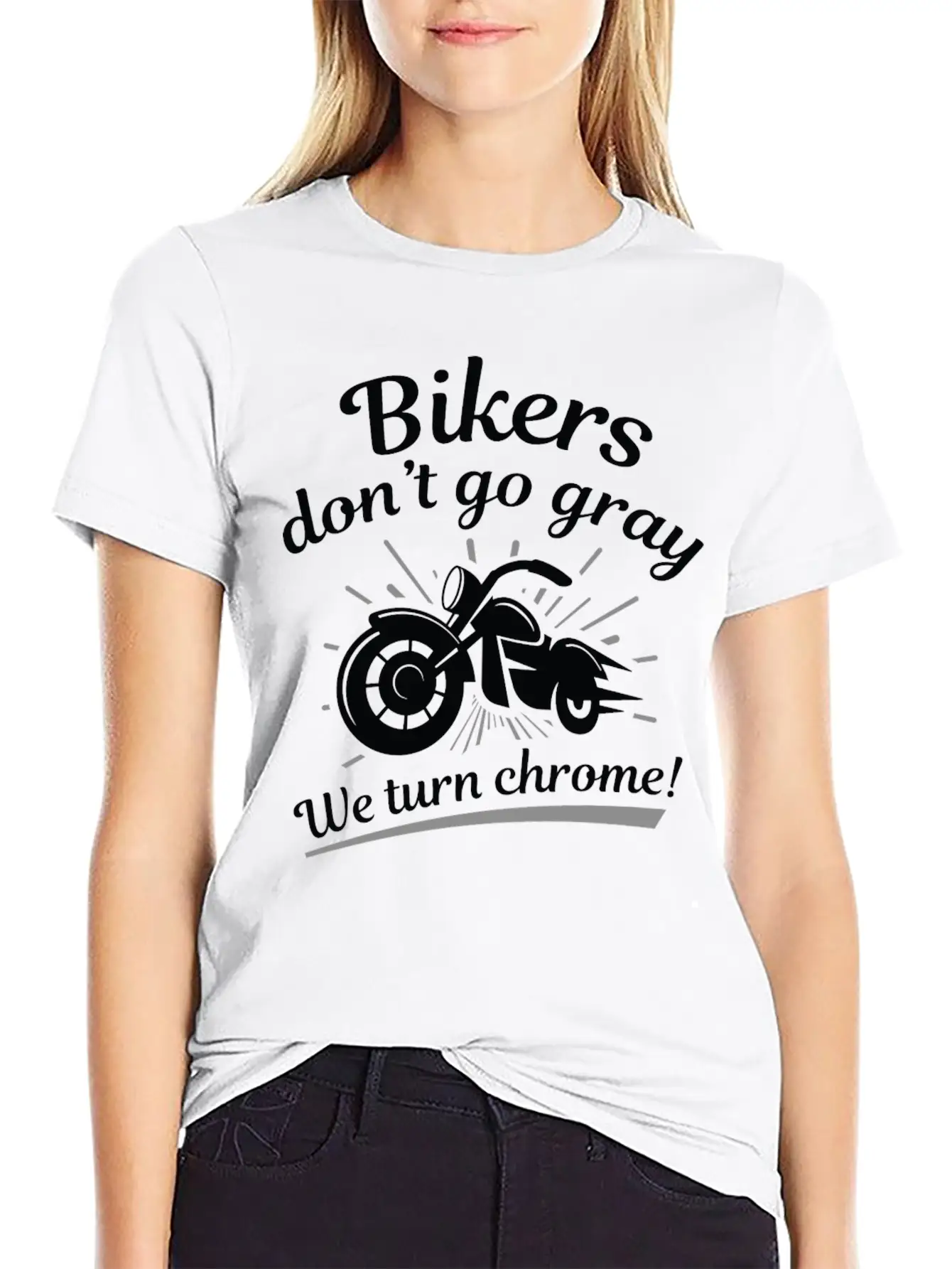 Bikers Don’t Go Gray Unisex Short Sleeve Soft Cotton T-Shirt – Casual Everyday Wear