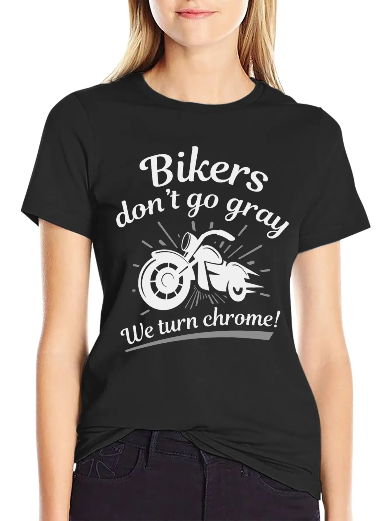 Bikers Don’t Go Gray Unisex Short Sleeve Soft Cotton T-Shirt – Casual Everyday Wear