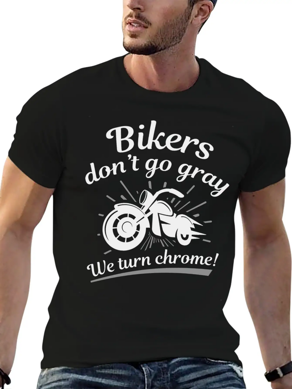 Bikers Don’t Go Gray Unisex Short Sleeve Soft Cotton T-Shirt – Casual Everyday Wear