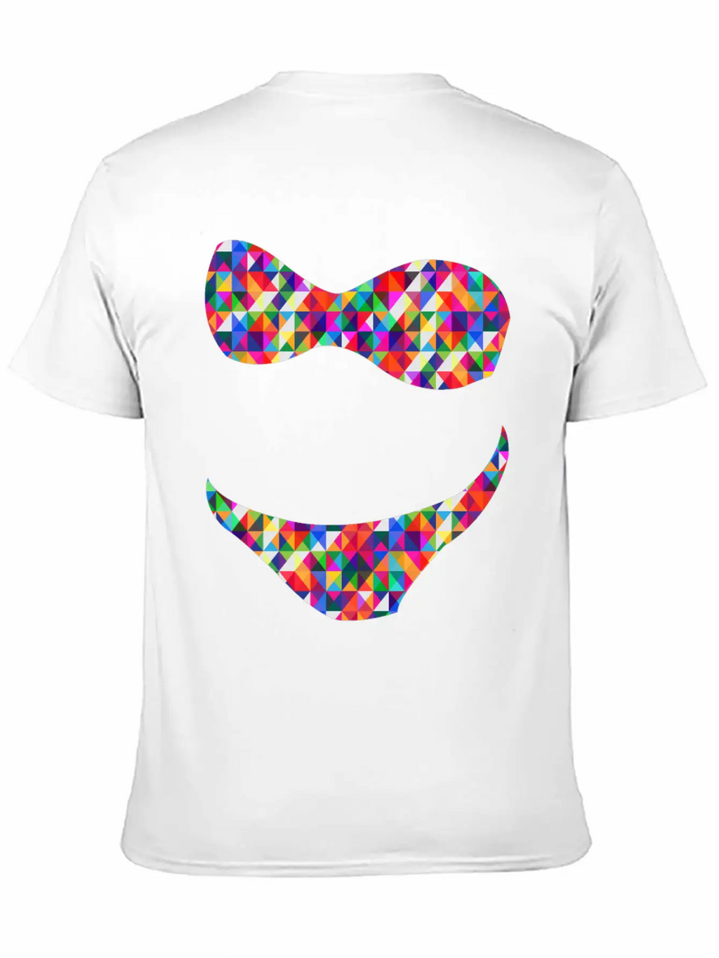 Bikini Mosaic Colorful Unisex Short Sleeve Soft Cotton T-Shirt – Casual Everyday Wear