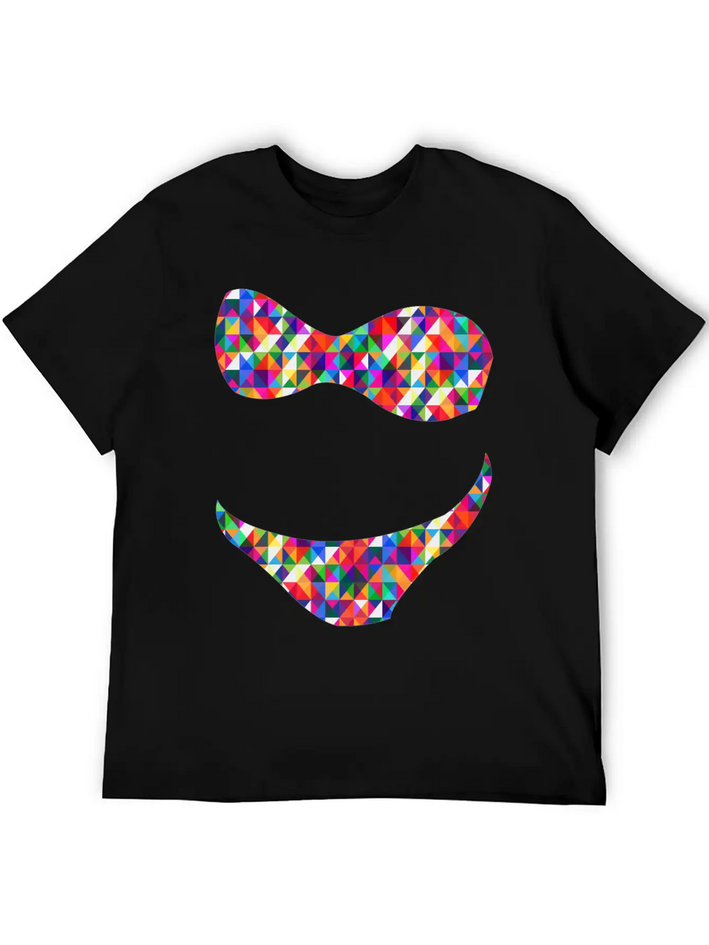Bikini Mosaic Colorful Unisex Short Sleeve Soft Cotton T-Shirt – Casual Everyday Wear