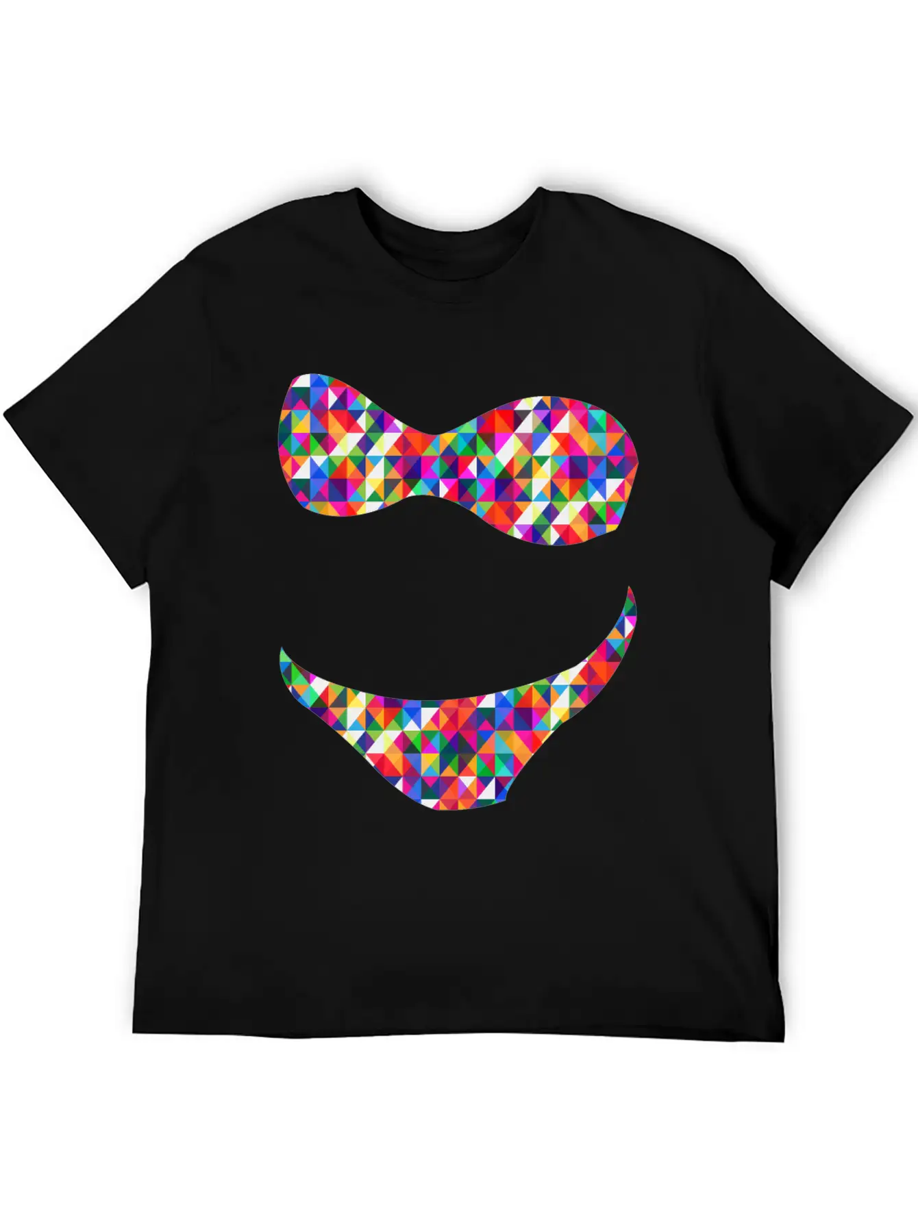 Bikini Mosaic Colorful Unisex Short Sleeve Soft Cotton T-Shirt – Casual Everyday Wear