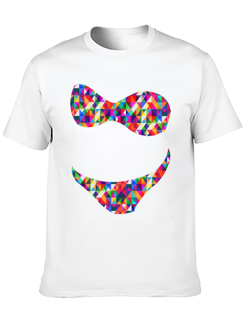 Bikini Mosaic Colorful Unisex Short Sleeve Soft Cotton T-Shirt – Casual Everyday Wear