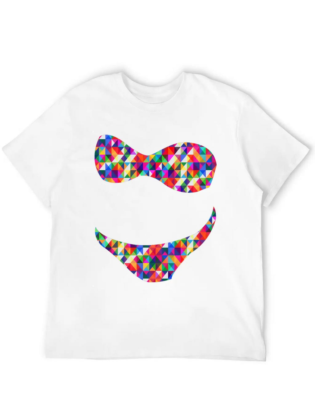 Bikini Mosaic Colorful Unisex Short Sleeve Soft Cotton T-Shirt – Casual Everyday Wear