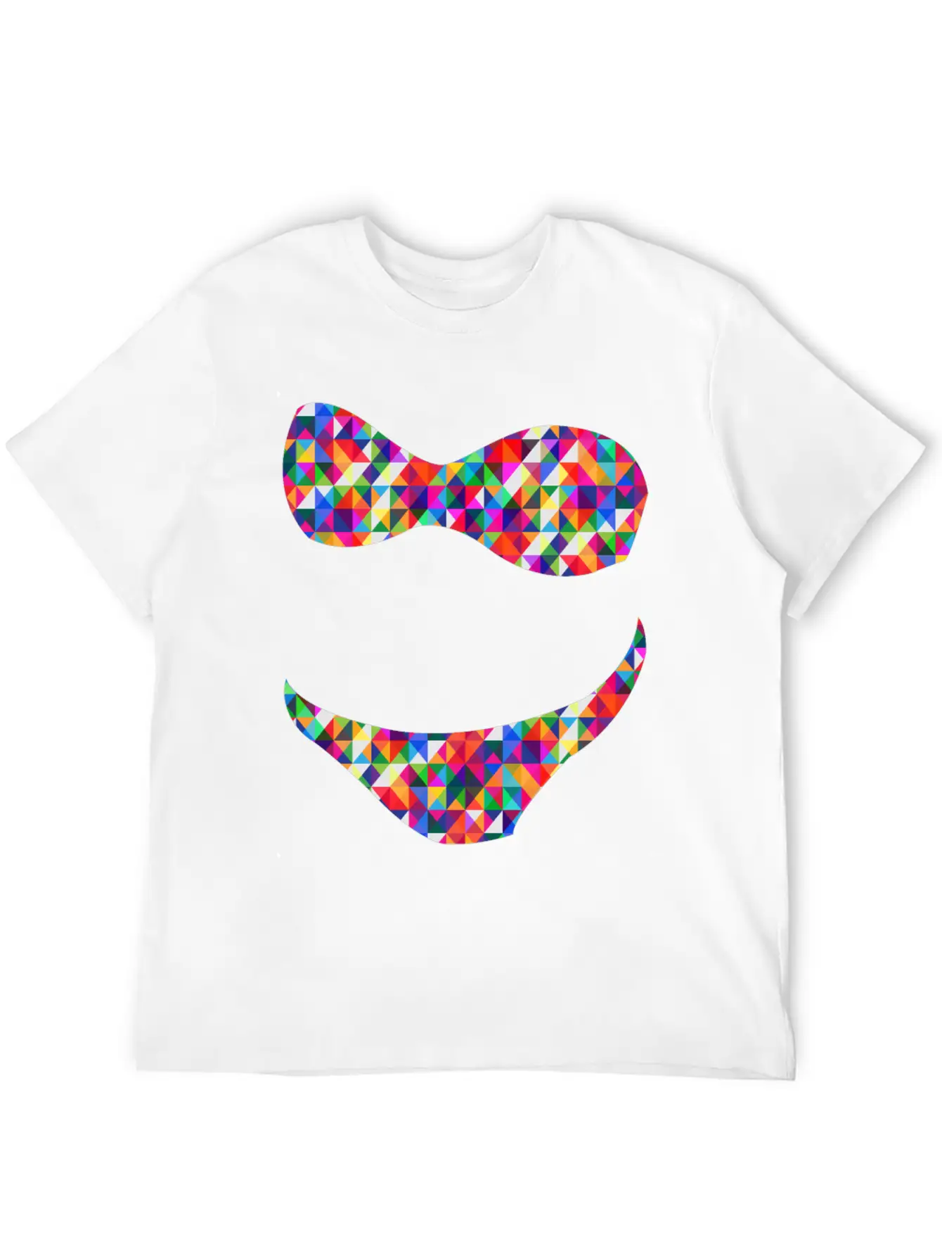 Bikini Mosaic Colorful Unisex Short Sleeve Soft Cotton T-Shirt – Casual Everyday Wear