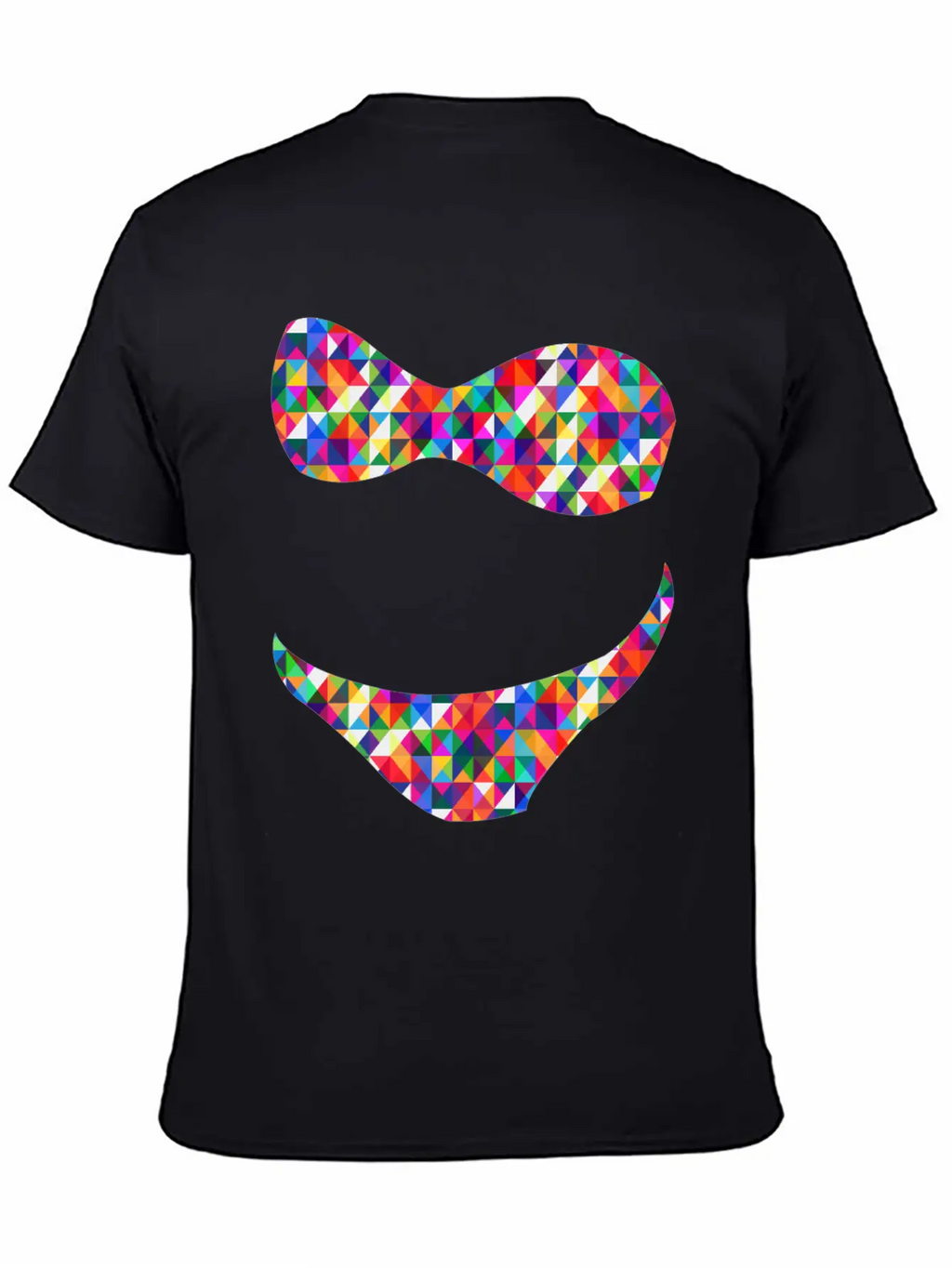Bikini Mosaic Colorful Unisex Short Sleeve Soft Cotton T-Shirt – Casual Everyday Wear