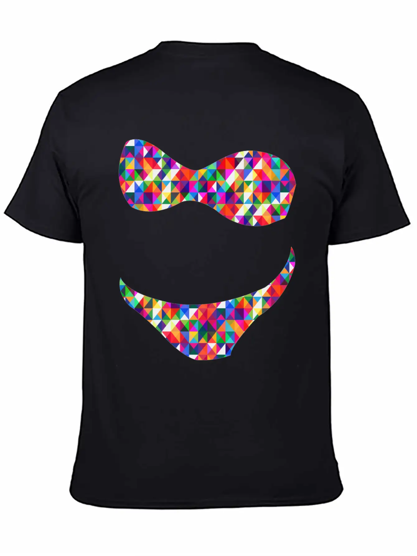 Bikini Mosaic Colorful Unisex Short Sleeve Soft Cotton T-Shirt – Casual Everyday Wear