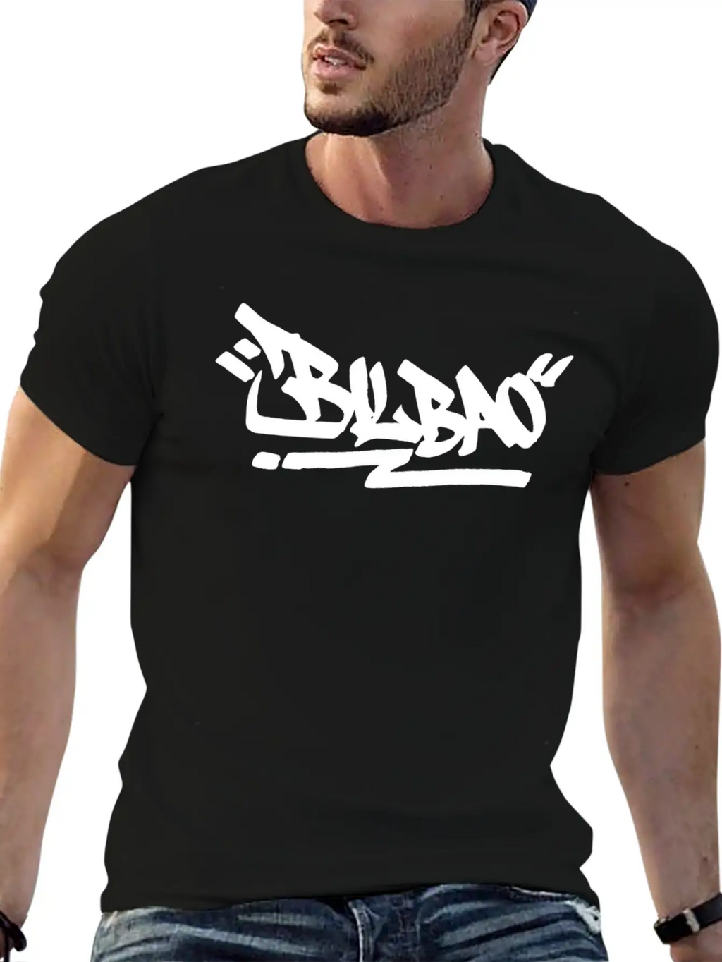 Bilbao City Graffiti Street Art Handstyle Spain Hi Classic Fit Graphic Tee For Daily Comfort – Unisex Cotton Shirt