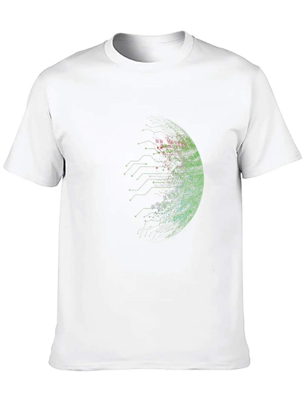 Binary Abstract Circuit Board Casual Graphic T-Shirt – Simple And Comfortable Daily Wear