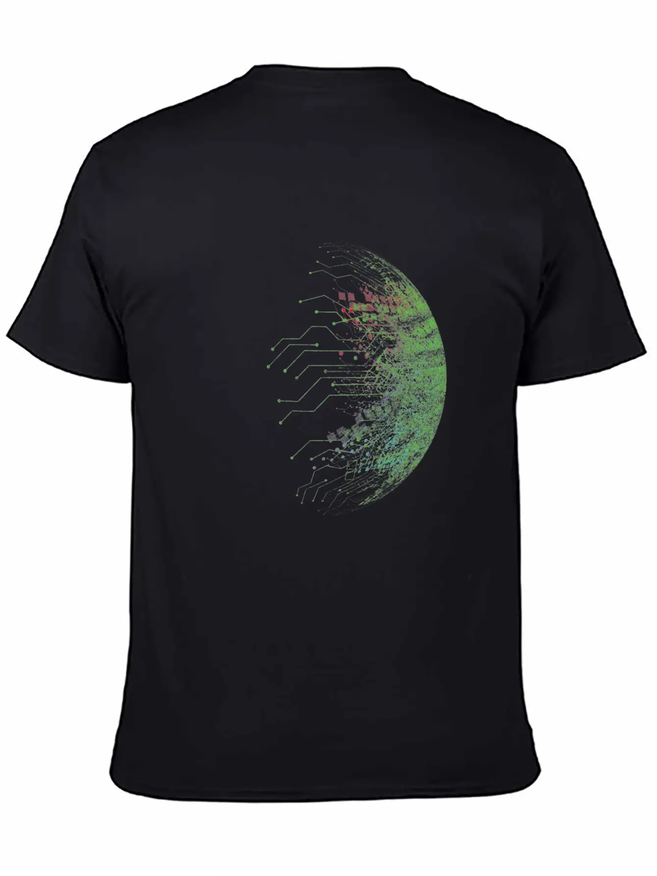 Binary Abstract Circuit Board Casual Graphic T-Shirt – Simple And Comfortable Daily Wear