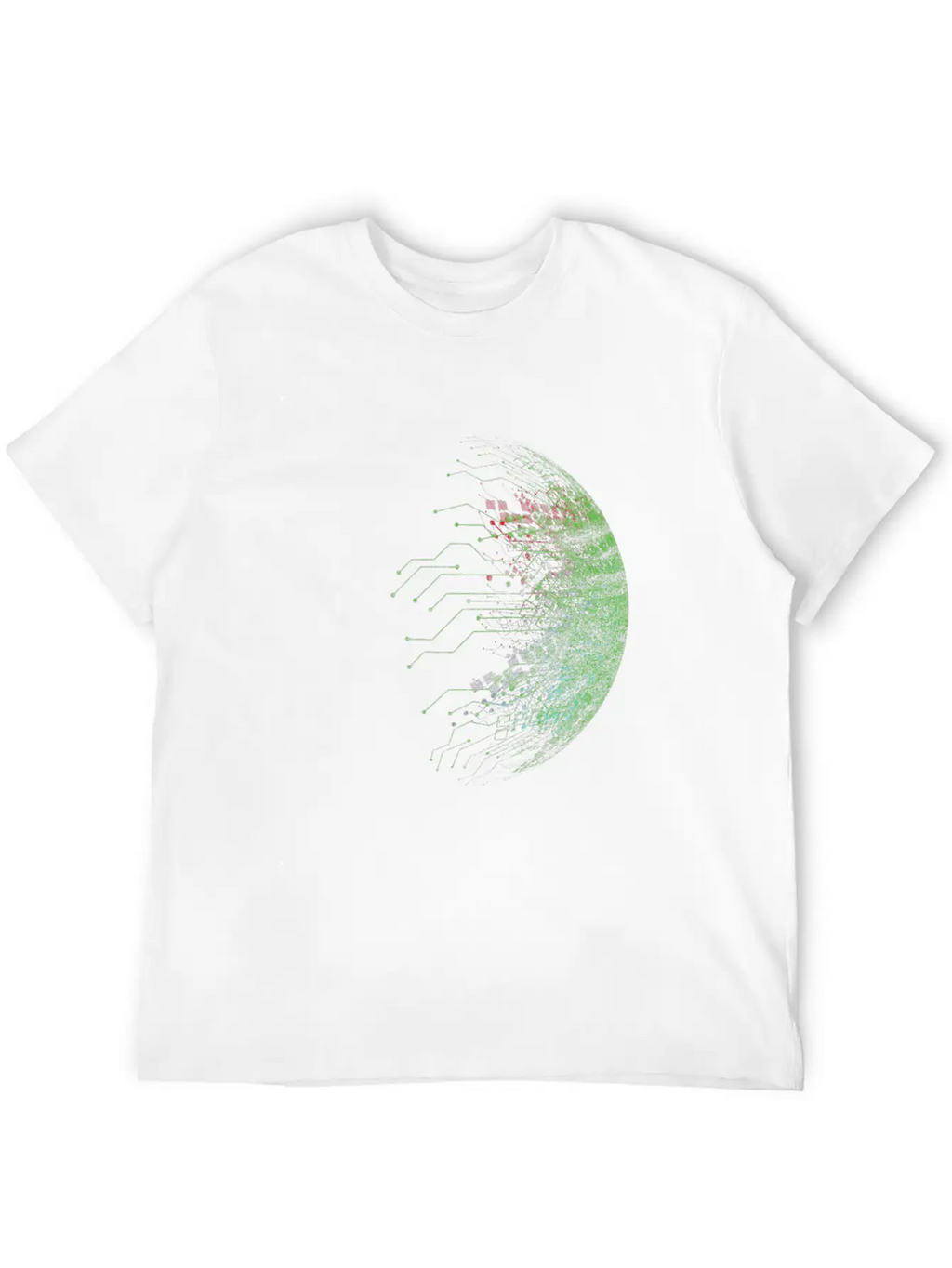 Binary Abstract Circuit Board Casual Graphic T-Shirt – Simple And Comfortable Daily Wear