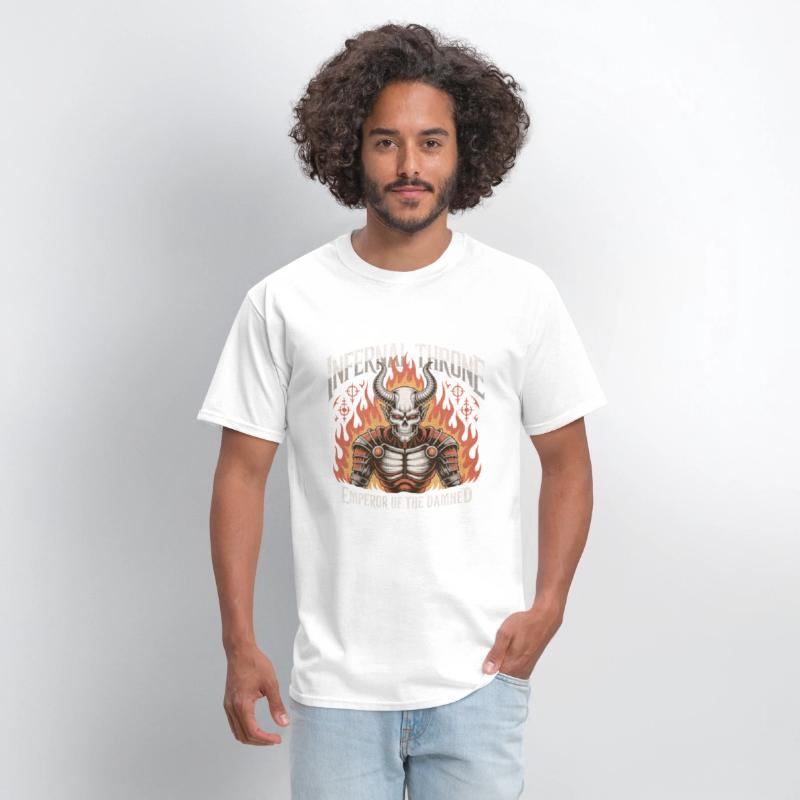 Biomechanical Skull Flame Metal Shirt