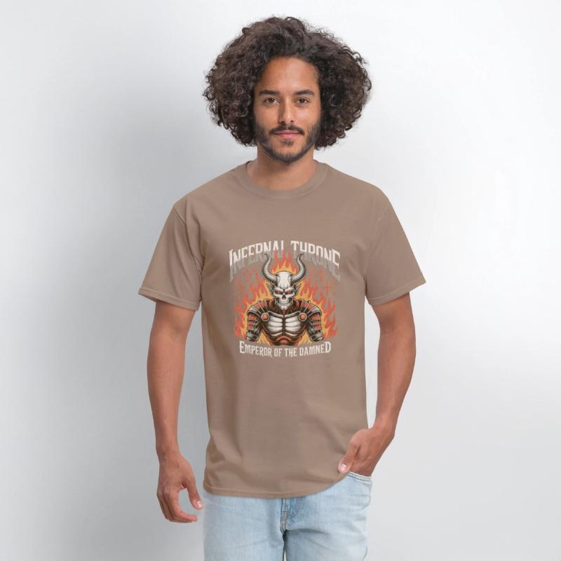 Biomechanical Skull Flame Metal Shirt