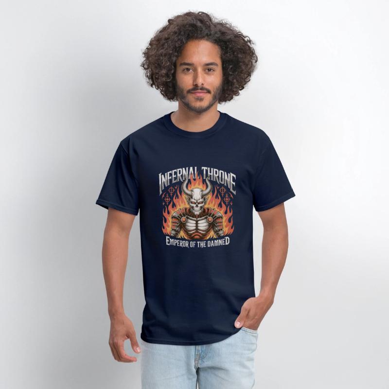 Biomechanical Skull Flame Metal Shirt