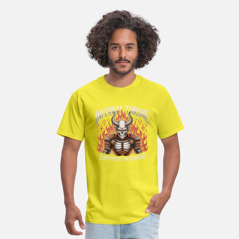 Biomechanical Skull Flame Metal Shirt