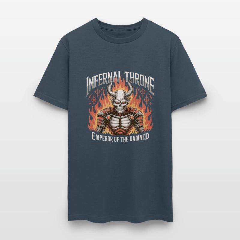 Biomechanical Skull Flame Metal Shirt