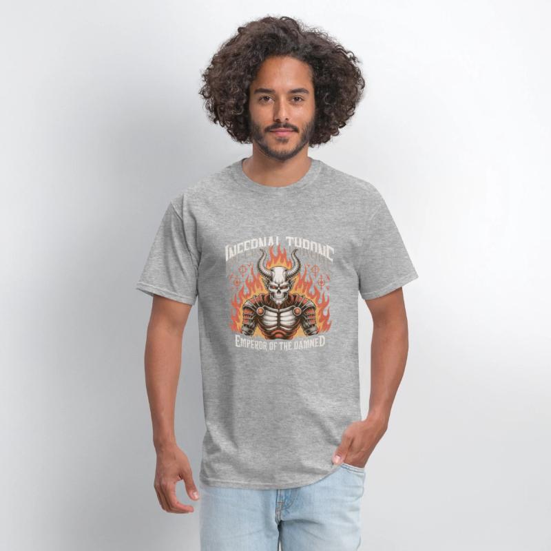 Biomechanical Skull Flame Metal Shirt